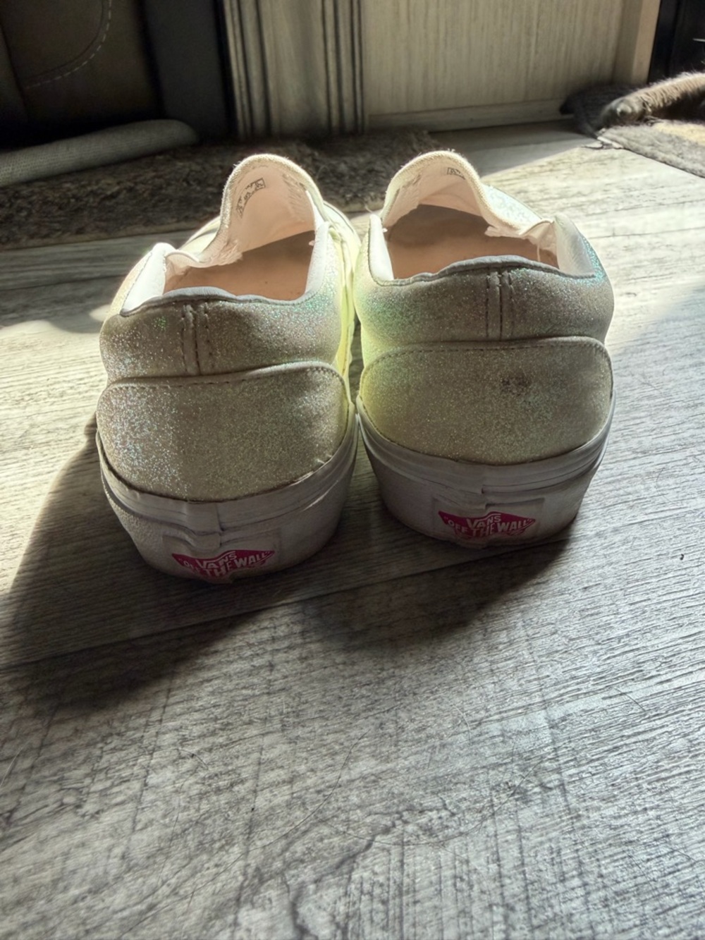 UV Sparkle Vans- White Iridescen - Picture 2 of 6